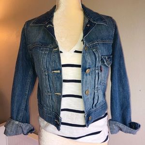 Levi’s Cropped Denim/Jean Jacket Sz XS